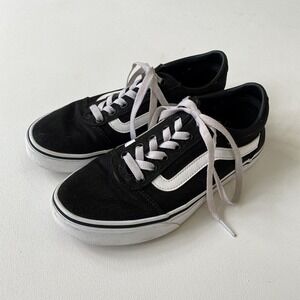 Vans‎ Skate Old Skool Classic Black Canvas Sidestripe Shoes Womens 7 Mens 4.5